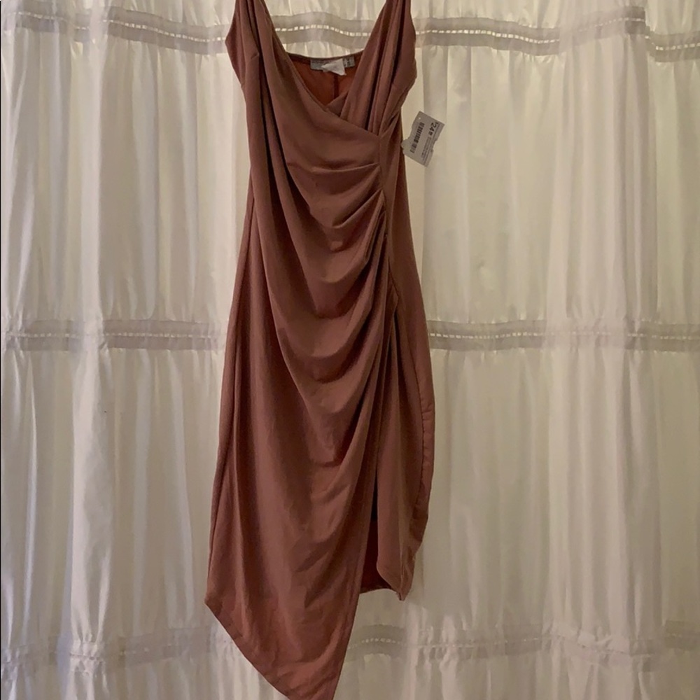 Pink cocktail dress with slip